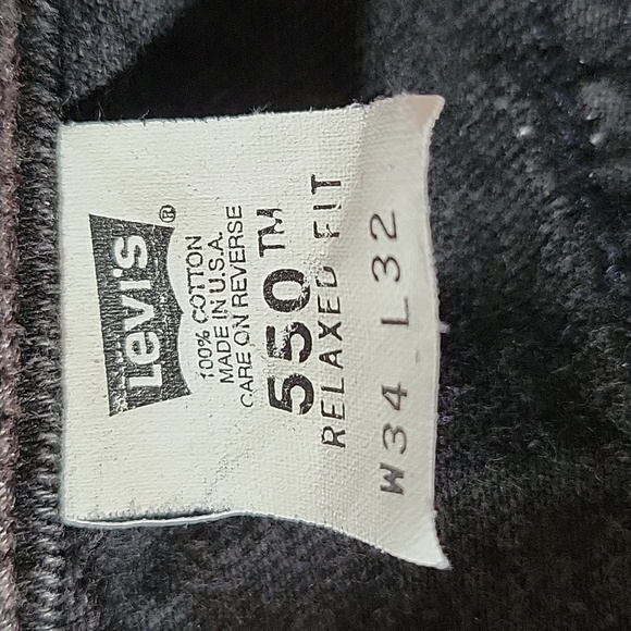 LEVIS Black Vintage 550 Relaxed Jeans - Picture 6 of 12